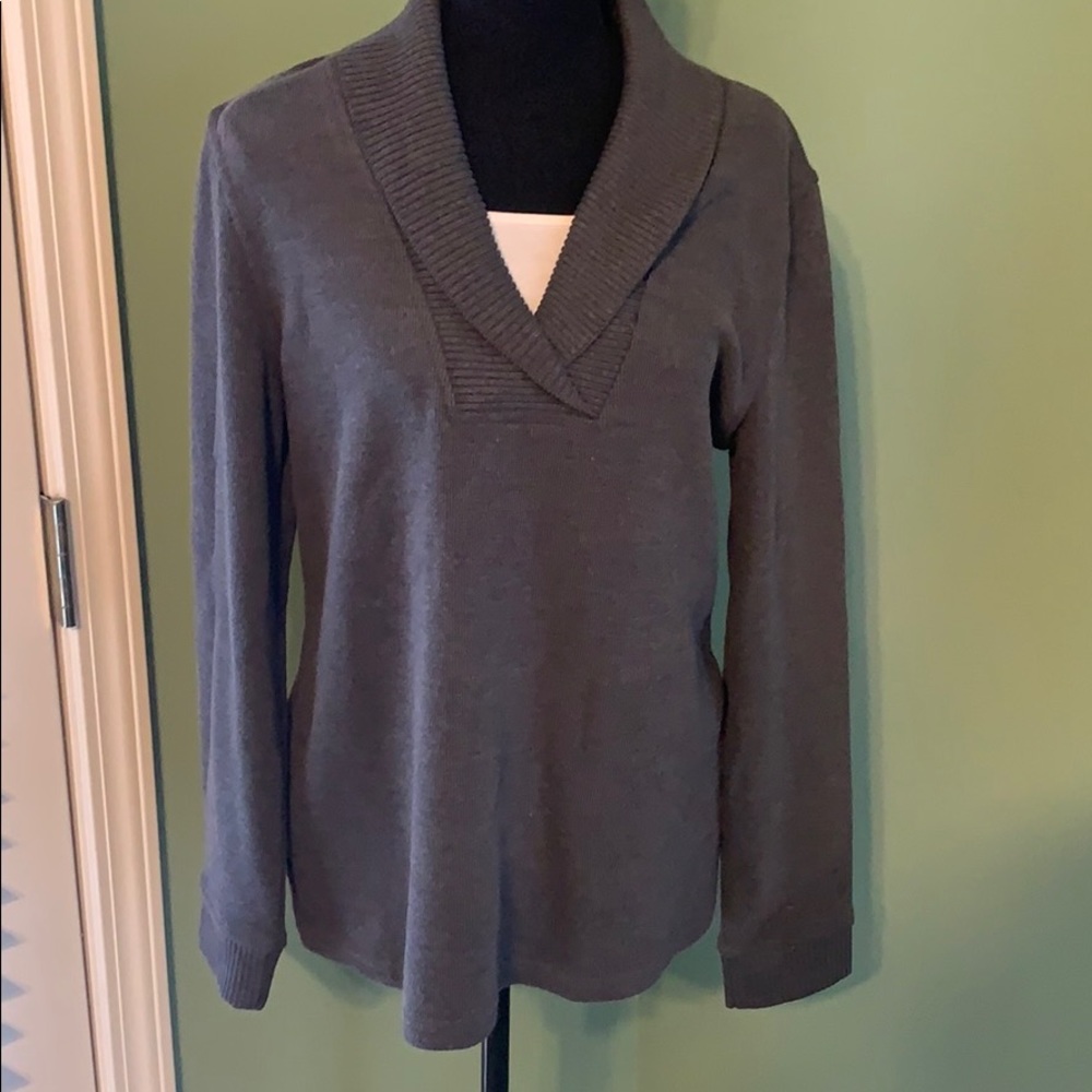Karen Scott Sweater, Gray, Size M